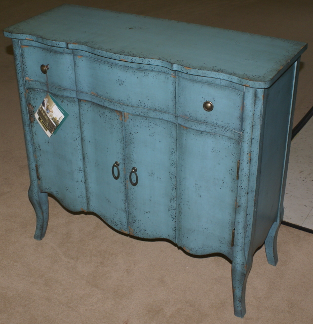 Pulaski Furniture Company distressed turquoise accent chest /server